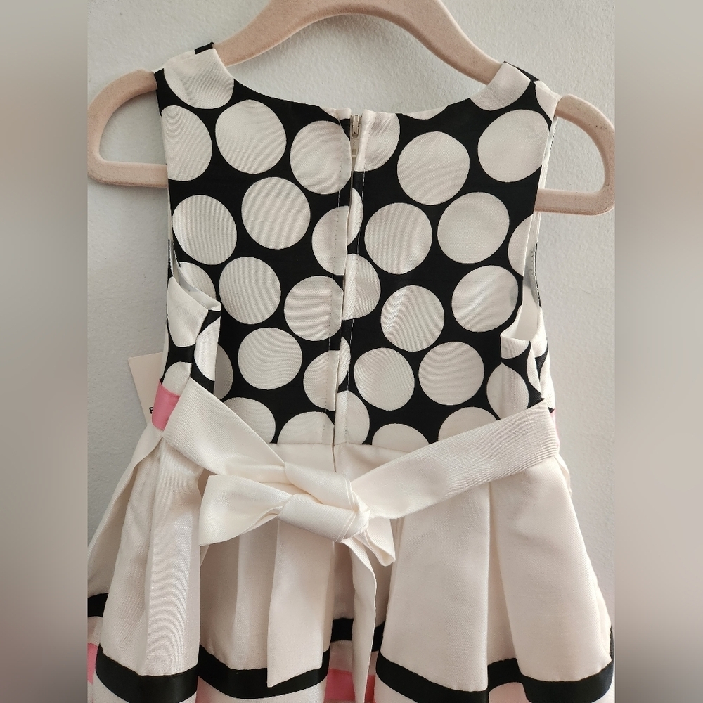 Rare Editions Polka Dot and Striped Girl's Dress; Size 3T, NWT - Picture 6 of 7